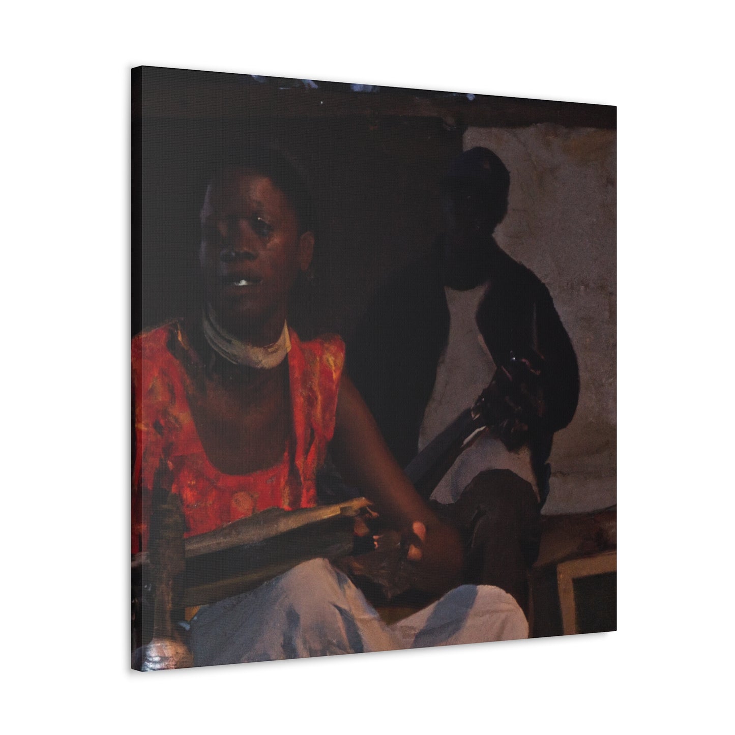 Mbira's Muted Melodies - Canvas